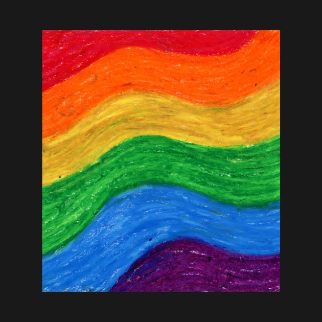 Abstract Rainbow Drawn With Oil Pastels by CrysOdenkirk