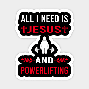 I Need Jesus And Powerlifting Magnet