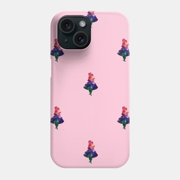 Alice in Wonderland - soft pink rainbow print Phone Case by peggieprints