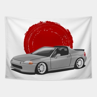 Silver Honda Civic CRX Del Sol Tapestry