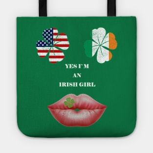 St Patricks Day, Irish American Flag Tote