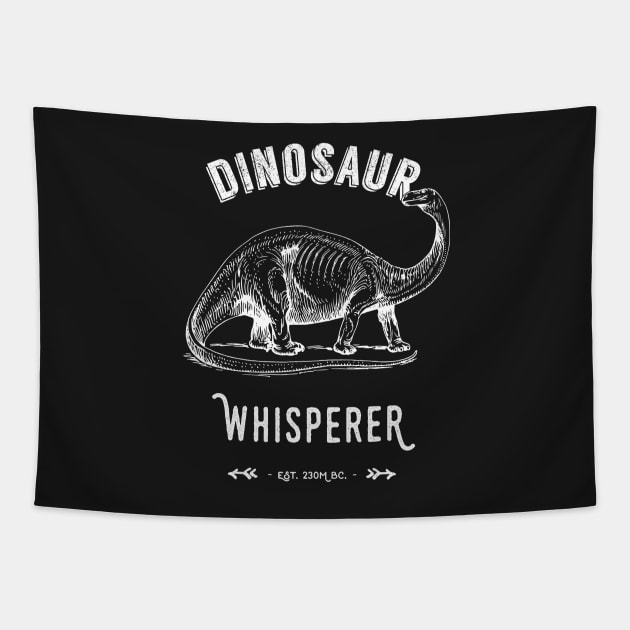 Dinosaur Whisperer - White Text Tapestry by Pushloop