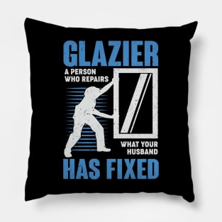 Glazier Profession Window Glass Installer Gift Pillow