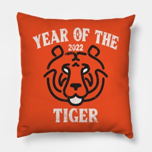 Vintage 2022 Year Of the Tiger Chinese Zodiac New Year Pillow