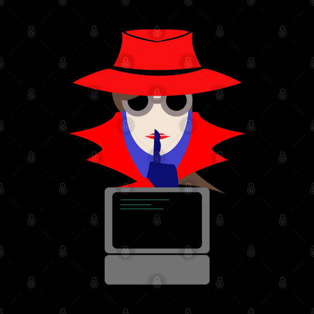 Lady Red Shush (Cauc W/Computer): A Cybersecurity Design by McNerdic