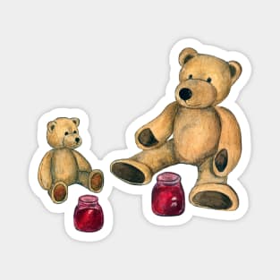 Cute bears with jam jars Magnet