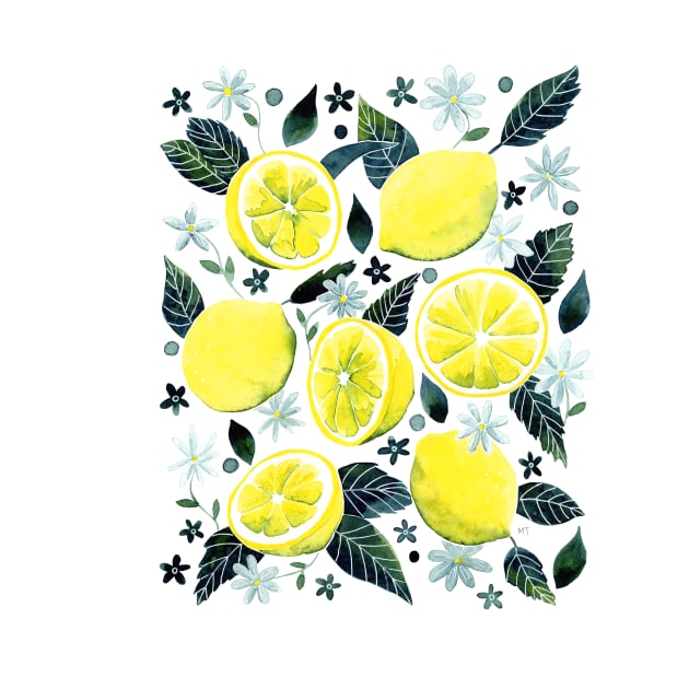 Watercolor Lemons Pattern by monitdesign