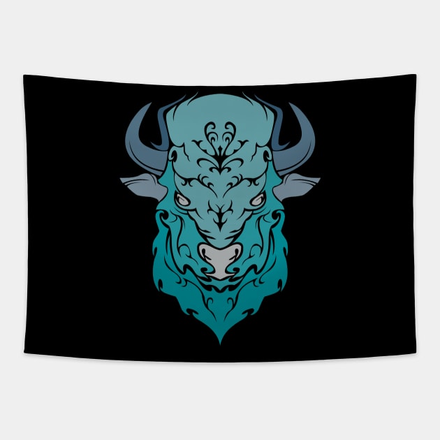 OX GREEN Tapestry by scribblepreet