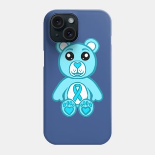 Light Blue Warrior Bear Phone Case