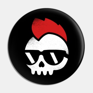 Punk Rock Skull Pin