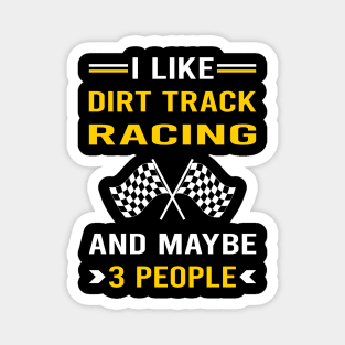 3 People Dirt Track Racing Race Magnet