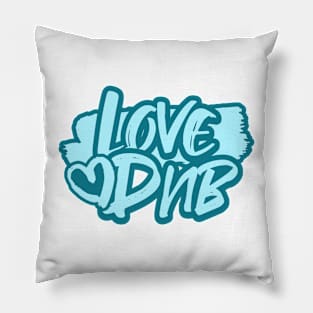 DNB  - Love Heart (Blue) Pillow