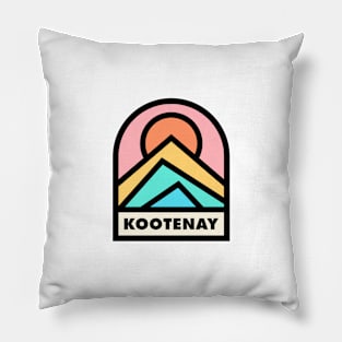 Kootenay BC Retro Badge Pillow
