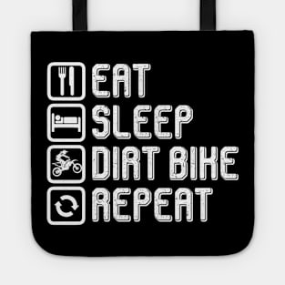 Motocross Bike Motorcycle eat sleep dirt bike repeat Tote