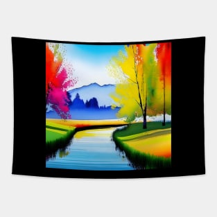 Watercolor landscape Tapestry