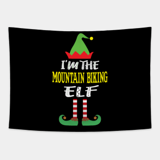 I'M The-Mountain Biking Elf Family Tapestry