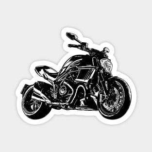 Diavel Carbon Bike Sketch Art Magnet