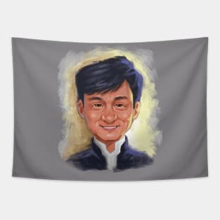 Jackie Chan Digital Painting Tapestry