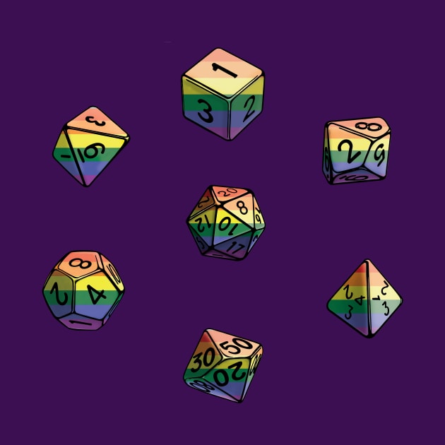 Pride Dice Set: Gay LGBTQ by CrowleyCreations