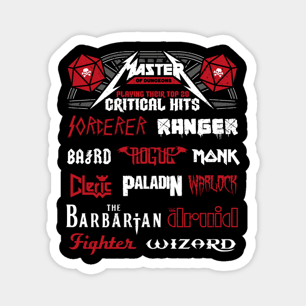 Master of Dungeons Festival Shirt Magnet by RetroReview