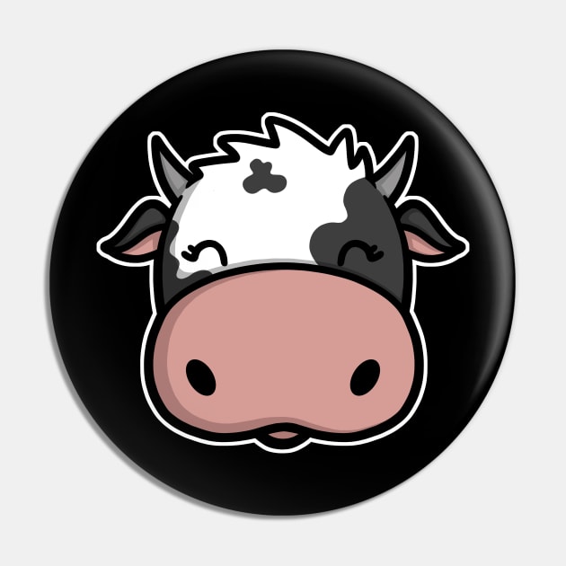 Cute Cow Face Pin by perdita00