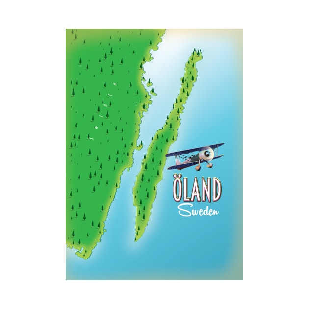 Öland Sweden vintage map by nickemporium1