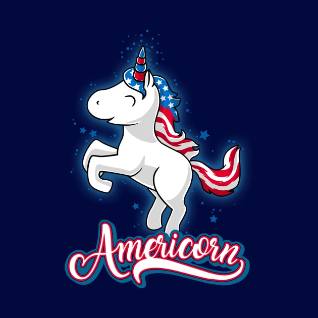 Americorn-Patriotic Proud American Unicorn Kids by CheesyB