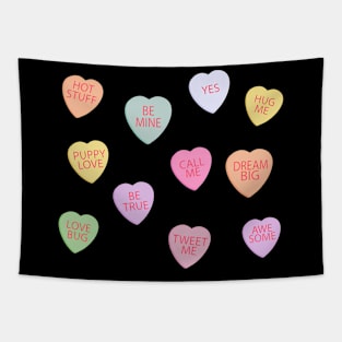 Happy Day Candy Conversation Hearts Tapestry