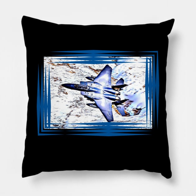 Fighter Aircraft Pillow by Arie