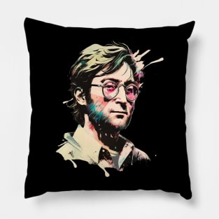 John Lennon Painting Pillow