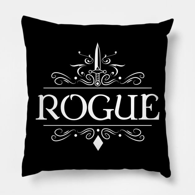 Rogue Character Class TRPG Tabletop RPG Gaming Addict Pillow by dungeonarmory