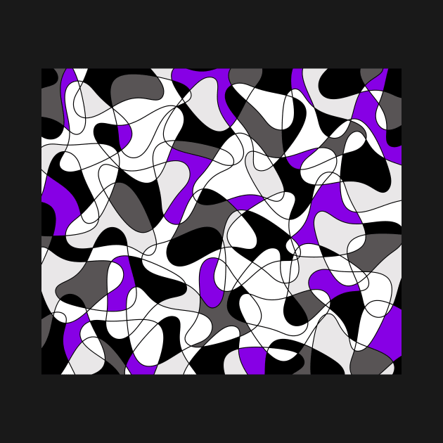 Abstract pattern - purple, gray, black and white. by kerens