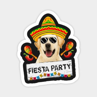 Funny Party Cute Labrador Retriever Dog Sombrero Magnet