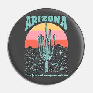 Arizona Saguaro Desert Cactus The Grand Canyon State Pin