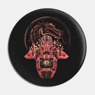 Red Cyborg Pin