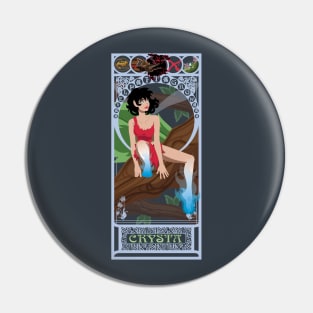 Crysta - art nouveau - Fern Gully Pin