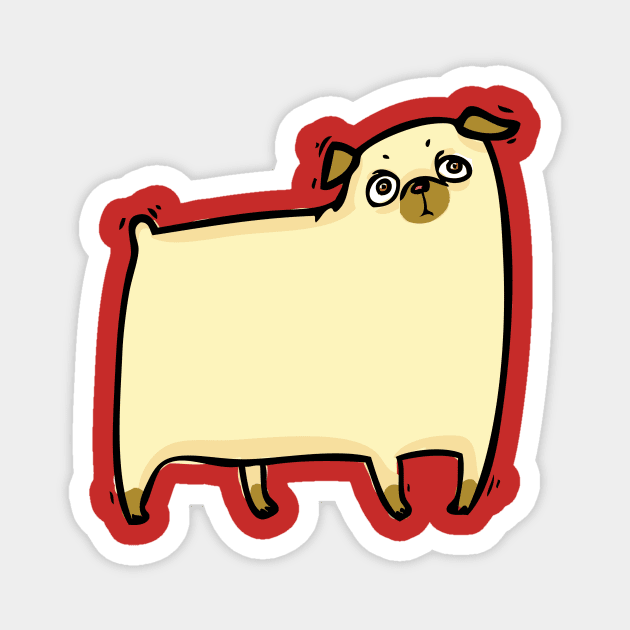 I love Pug 2 Magnet by TeesByKimchi