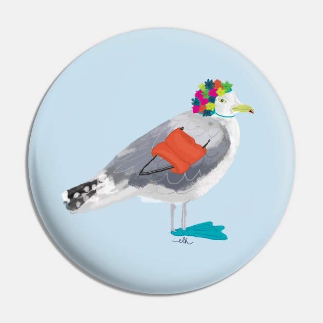 Summer Gull Pin by EmilyLaurelHarris