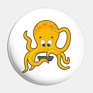 Octopus with Laptop Pin