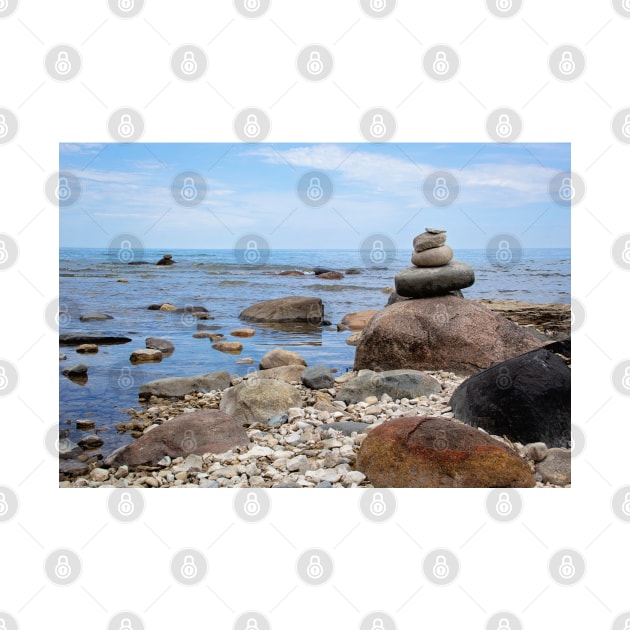 Rock Cairn, Lake Huron, Presque Isle, Michigan by irishmurr