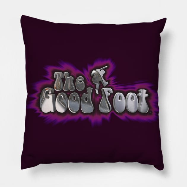 THE GOOD FOOT - Chrome/Purple Explosion Pillow by The Good Foot