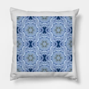 Digital Abstract Blue Pattern Pillow