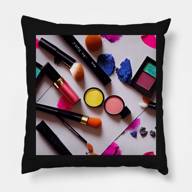 Make-up Lovers beauty Scene Pillow by SusanaDesigns