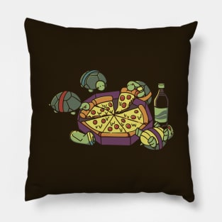 Teenage Turtle Pizza Lover by Tobe Fonseca Pillow