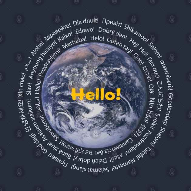 Hello Word in Different Languages ESL Teachers Students by Pine Hill Goods