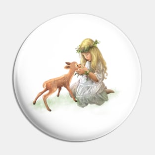 The girl and the deer Pin