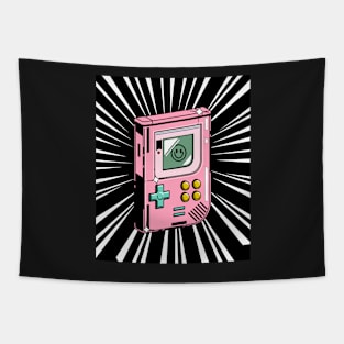 Retro Handheld Game (white print) Tapestry