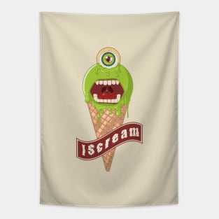 Screaming green ice cream Tapestry