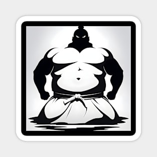 Sumo wrestler silhouette Magnet