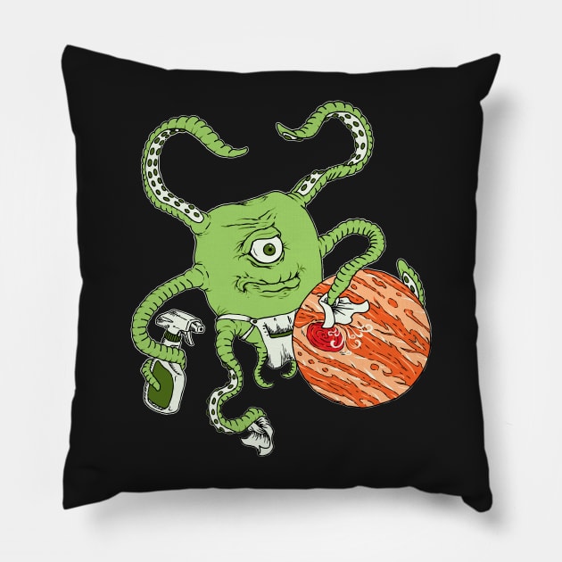 Out Red Spot! Pillow by AJIllustrates